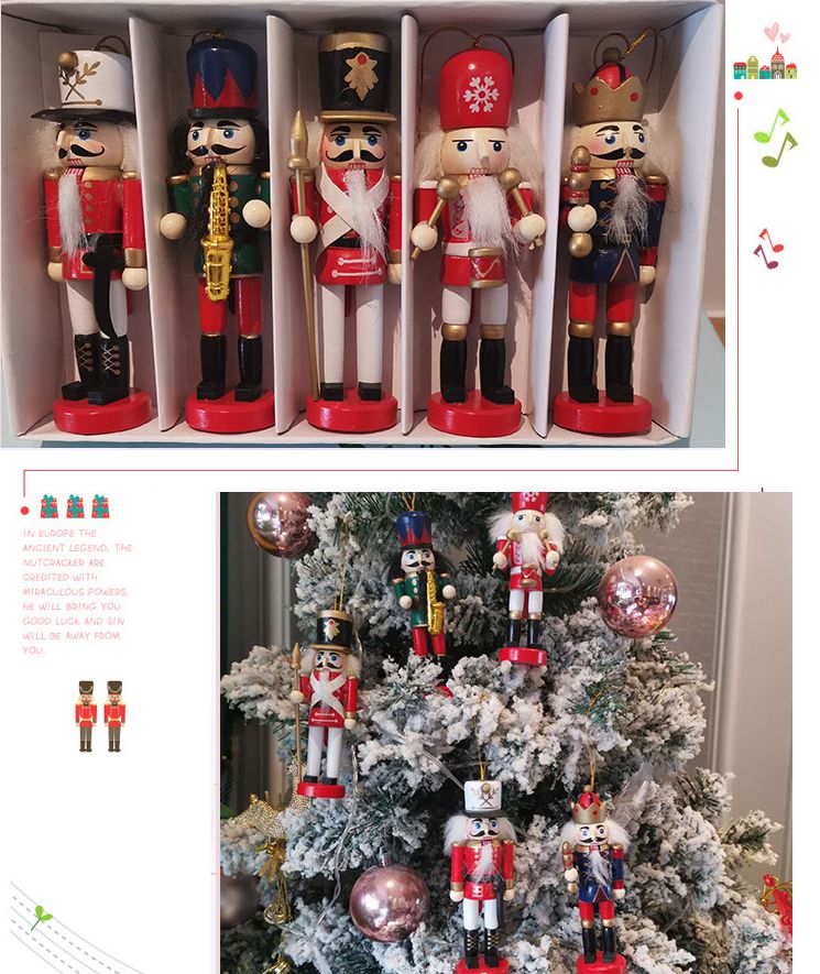 Nutcracker Figurine - 5/6 stücke Frohe Weihnachten Dekorationen Kinder