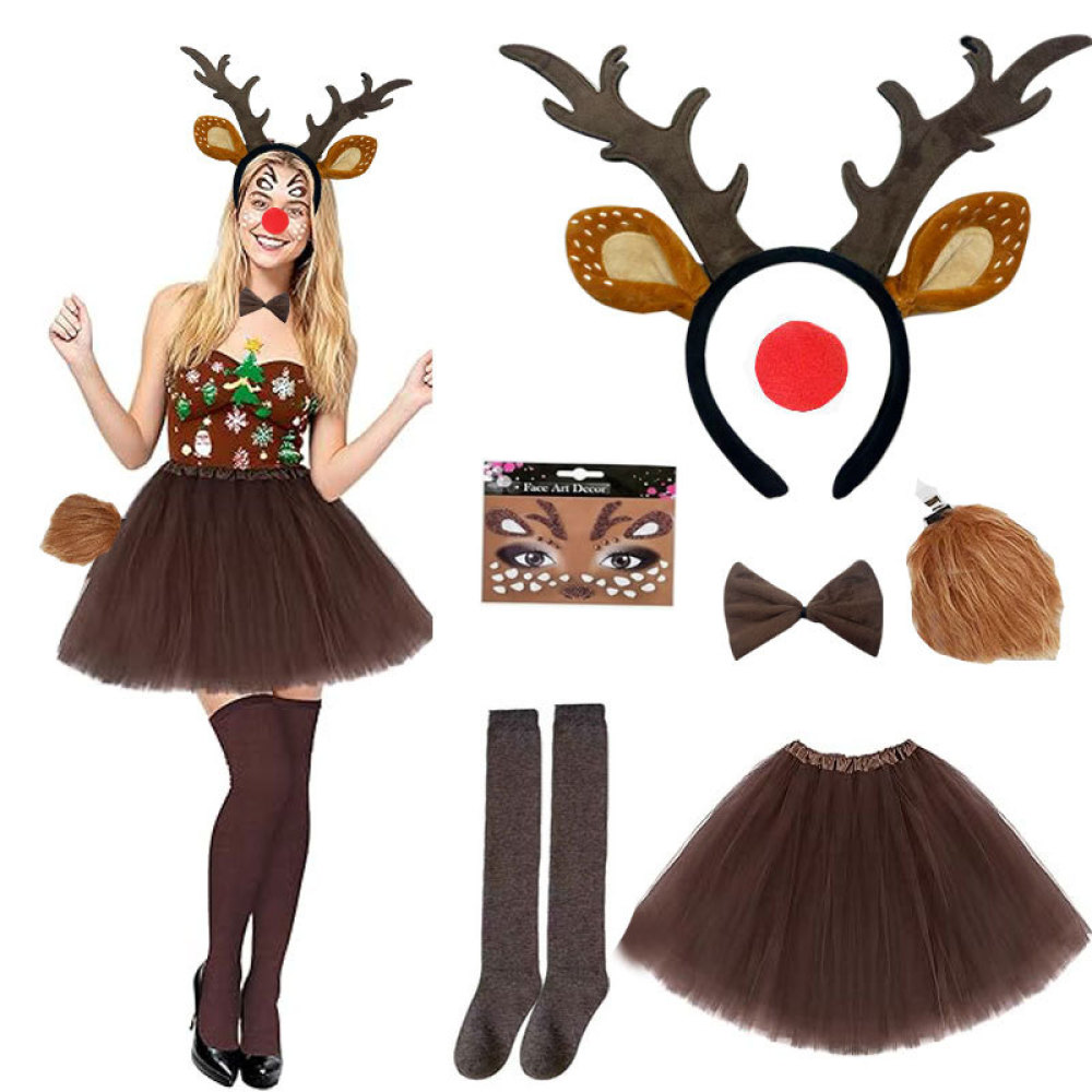 Weihnachts-Rentiergeweih-Stirn – Reindeer Antlers Headband Bewertung und Preis