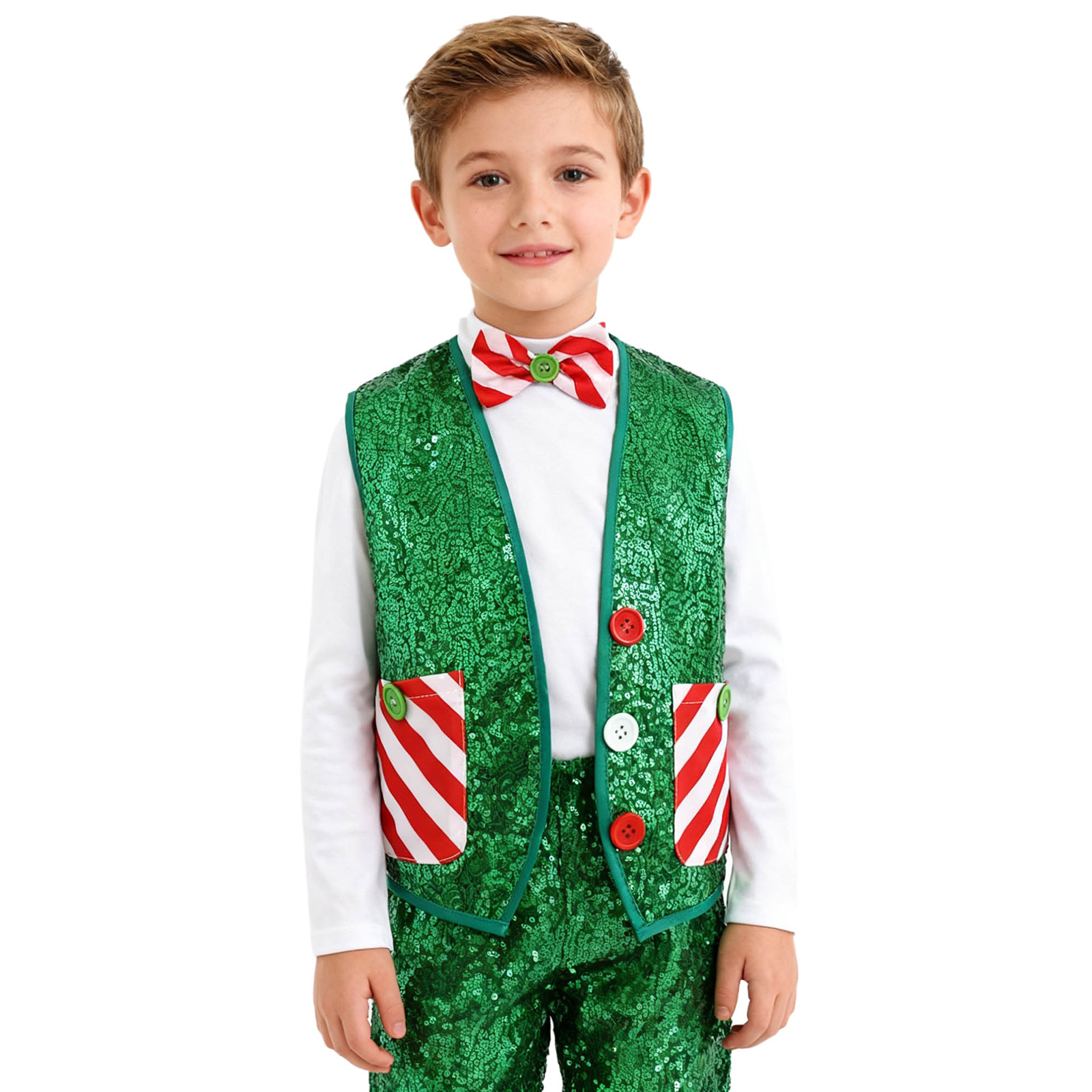 Jungen Weihnachten Pailletten  – Elf Costume Christmas Bewertung und Preis